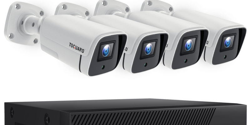 Toguard W504 5MP PoE Home Security Camera System, 8-Channel NVR 4pcs Wired IP Camera Outdoor Surveillance System.