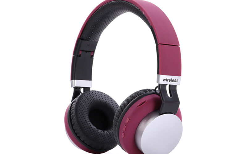 MH8 Head Set Wireless BT Headset 5.0 Insert Card Foldable Stereo Music Headphones purple