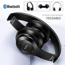 P47 Bluetooth Headset Foldable Wirless Stereo Earphone Support MP3 TF Card With Mic Widely Compatible Headphone Matte black